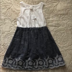 Baby Gap Jersey/Chambray Sleeveless Dress 3T